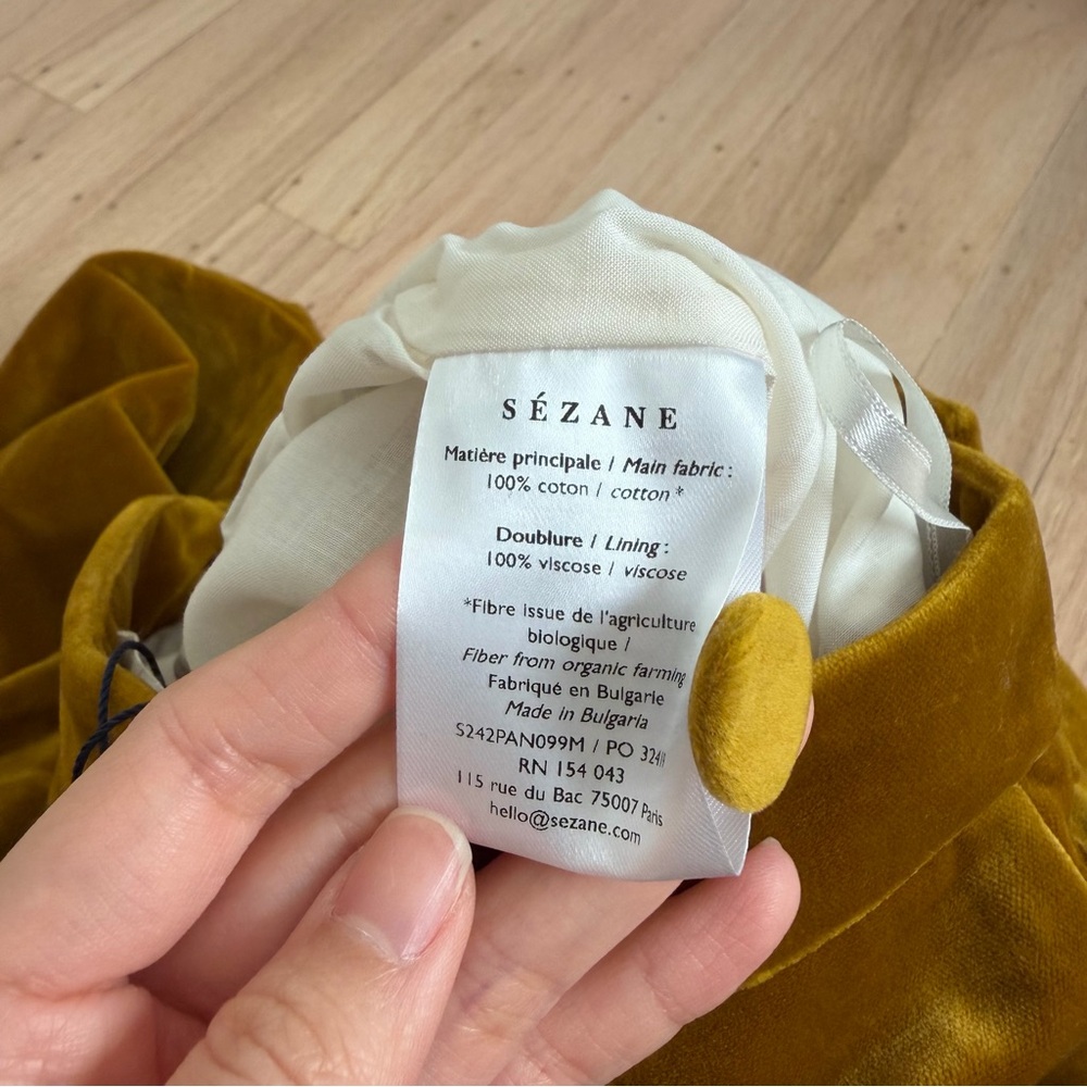 Sezane NWT Maria Dela Orden MDLO Paz Velour Sailor Wide Leg Pants Size 32 US 0 - Picture 11 of 15